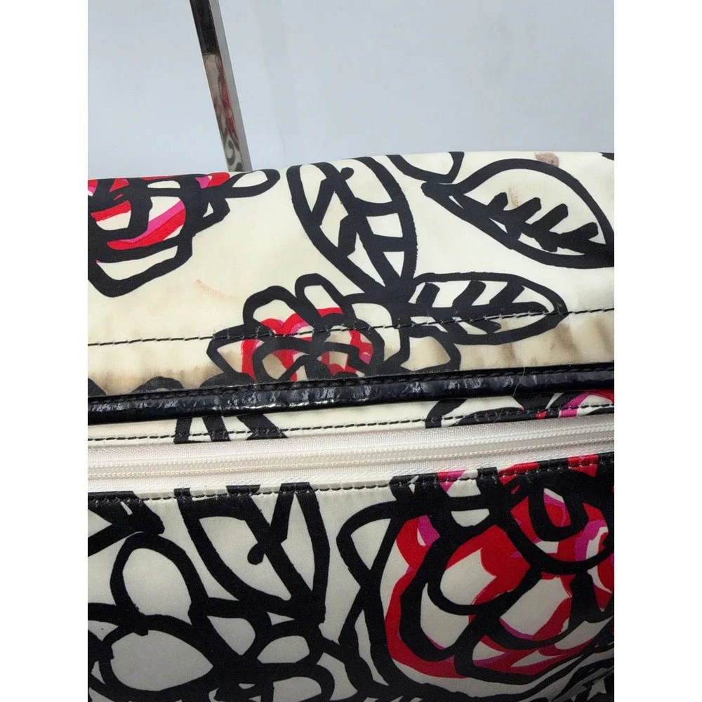 Coach Poppy Graffiti Floral Messenger Bag F16915 Crossbody Red Black Cream